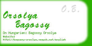 orsolya bagossy business card